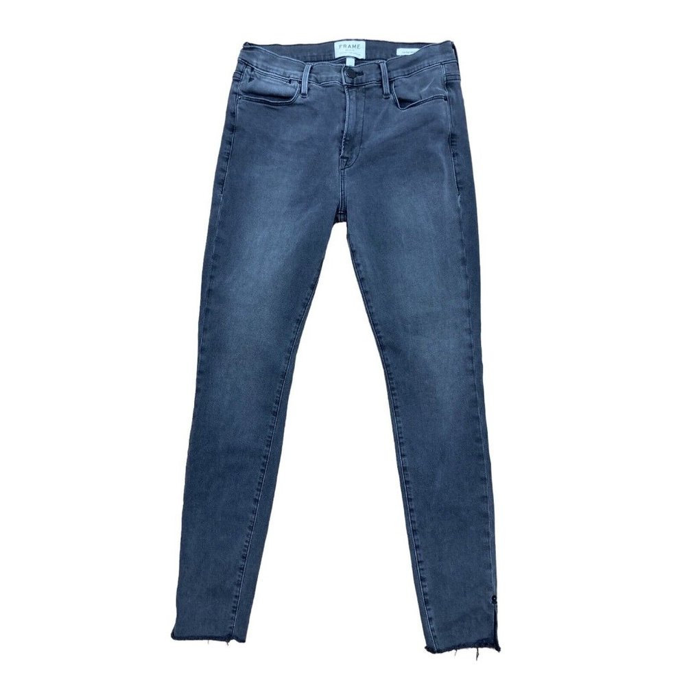 *Frame Denim Le High Skinny Jeans Womens 28 Grey LHSKREV208 Dartmouth - Picture 4 of 11